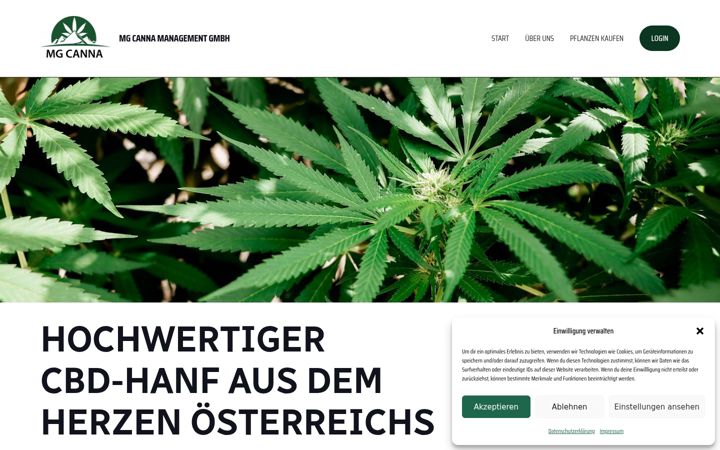 Screenshot of mg-canna.com