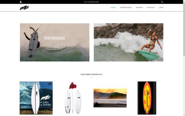 Screenshot von mg-surfboards.myshopify.com