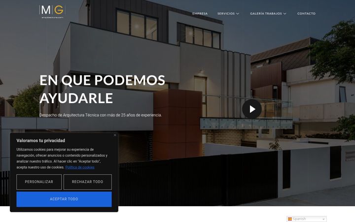 Screenshot of mgarquitectura.com