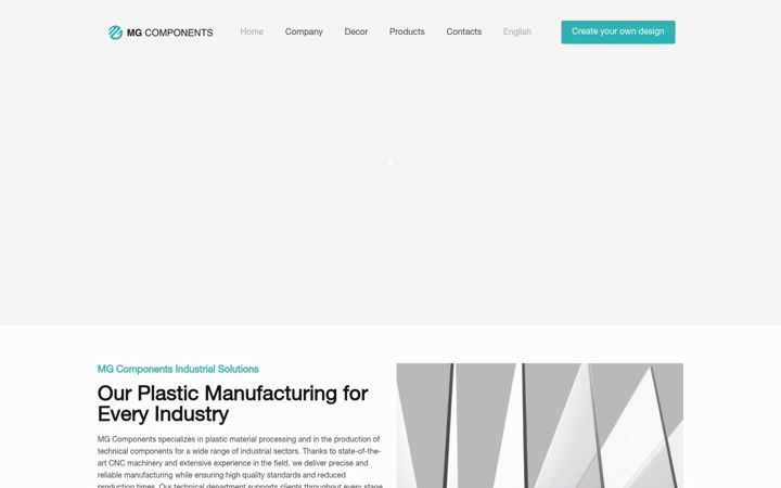 Screenshot of mgcomponents.com