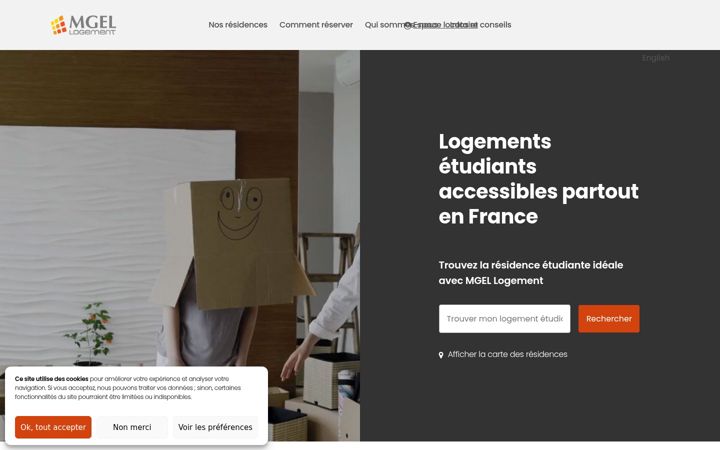 Screenshot of mgellogement.fr