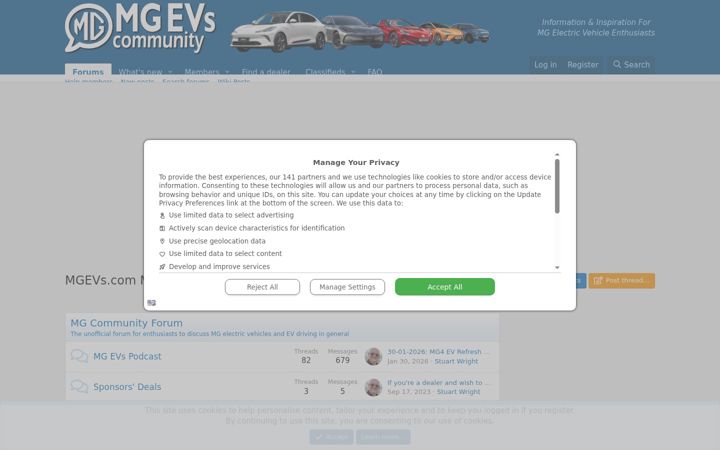 Screenshot of mgevs.com