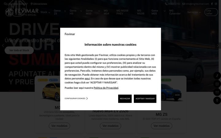Screenshot of mgfevimar.com