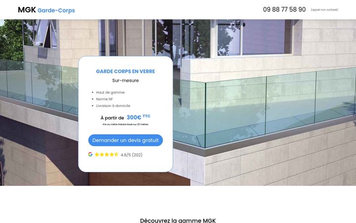 Screenshot of mgk-garde-corps.fr