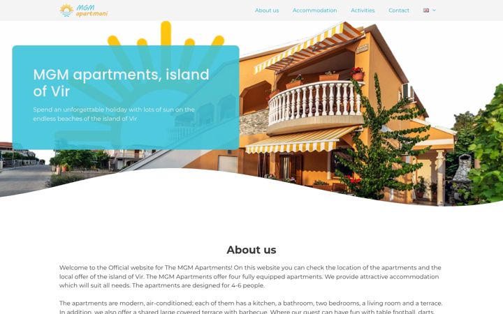 Screenshot of mgm-apartmani.com