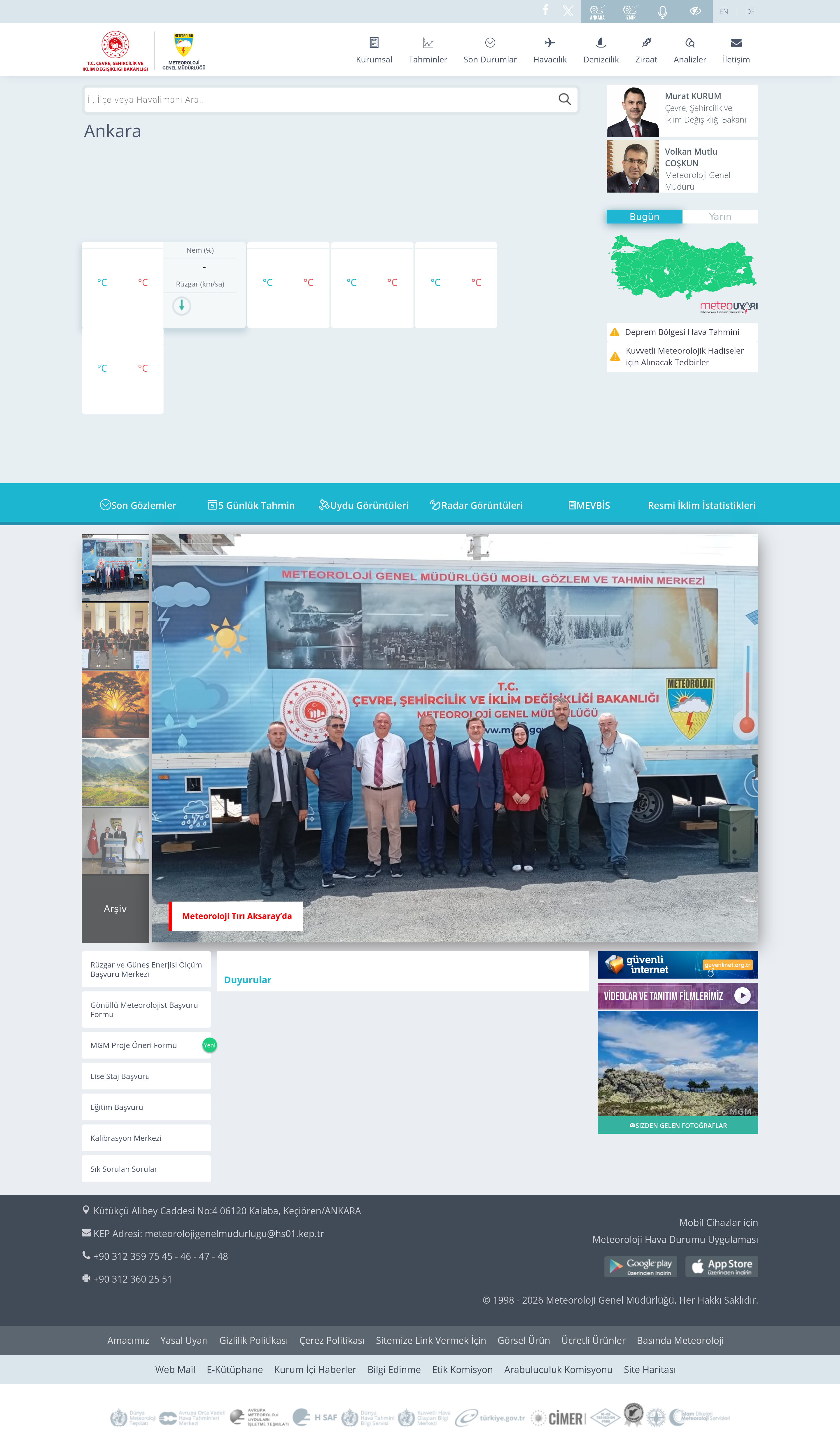Screenshot of mgm.gov.tr
