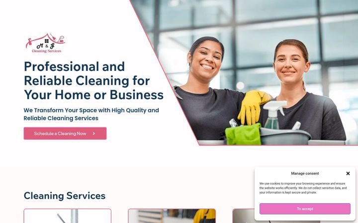 Screenshot of mgmatoscleaning.com