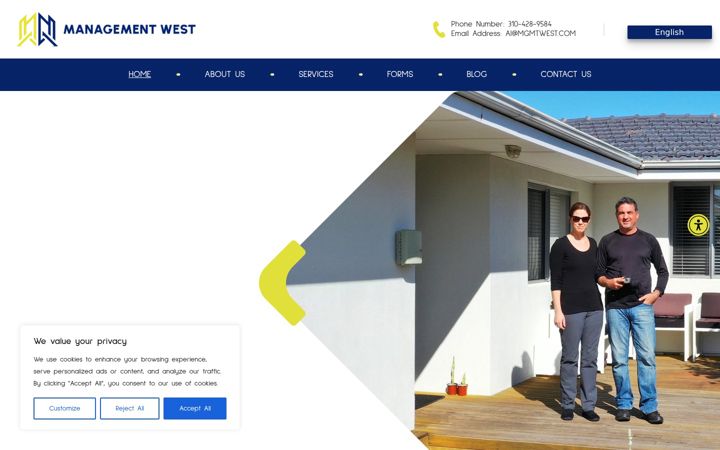 Screenshot of mgmtwest.com