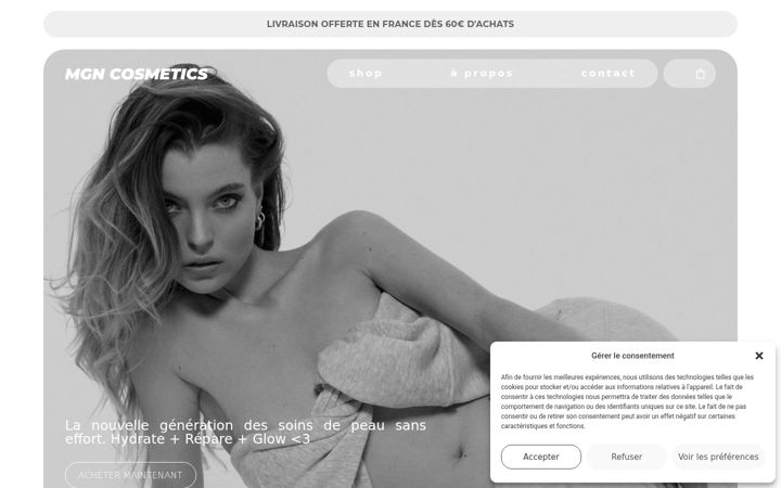 Screenshot of mgncosmetics.com