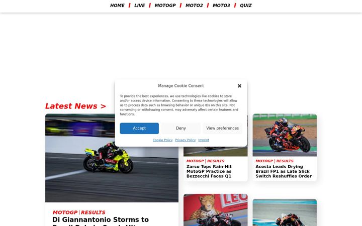 Screenshot of mgp1official.com