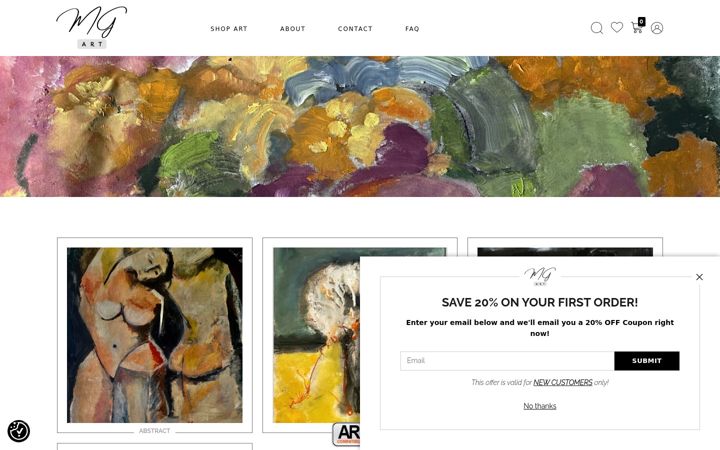 Screenshot of mgranickart.com