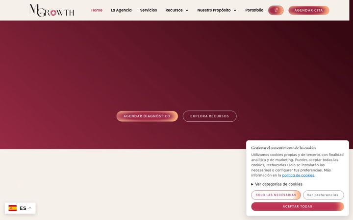 Screenshot of mgrowthagency.com