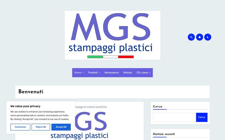 Screenshot of mgsstampaggi.com