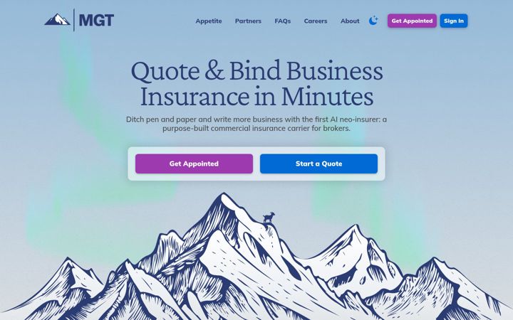 Screenshot of mgtinsurance.com