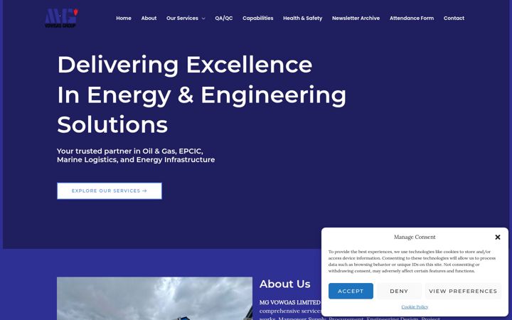 Screenshot of mgvowgasgroup.com