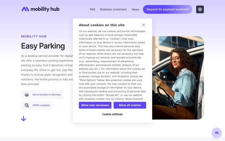 Screenshot of mh-parkservice.com