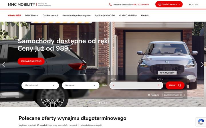 Zrzut ekranu mhcmobility.cz