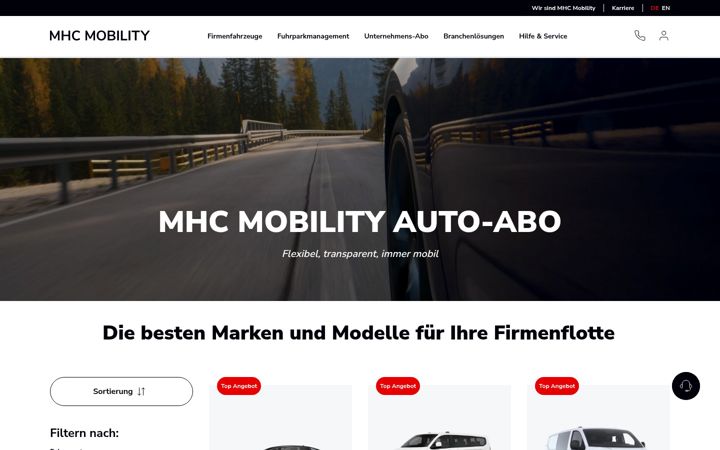Screenshot of mhcmobility.de