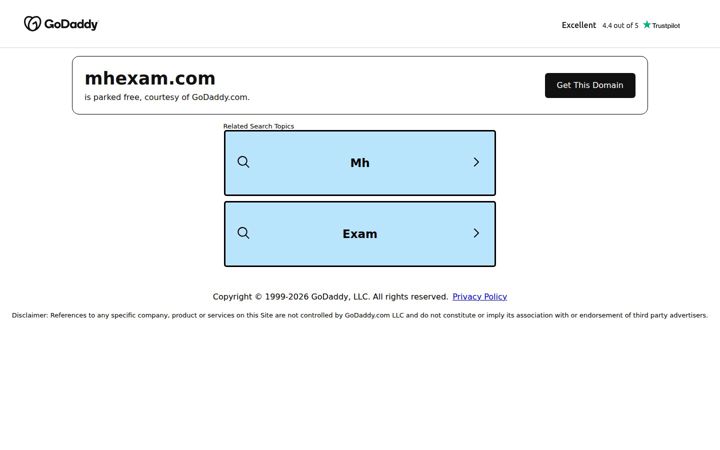 Skärmbild av mhexam.com