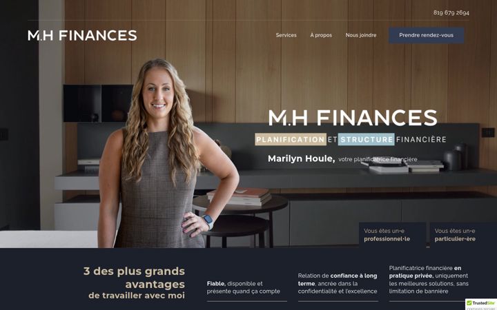Screenshot of mhfinances.com