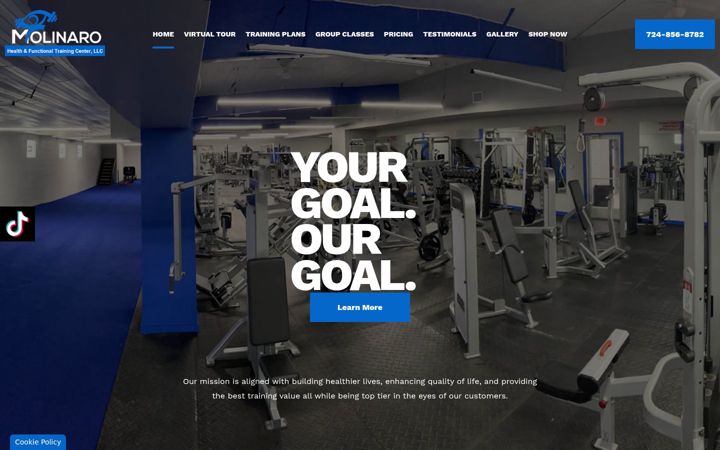Screenshot of mhftfitness.com