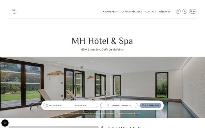 Screenshot of mhhotelspa.com