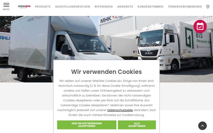 Skærmbillede af mhk-logistik.de