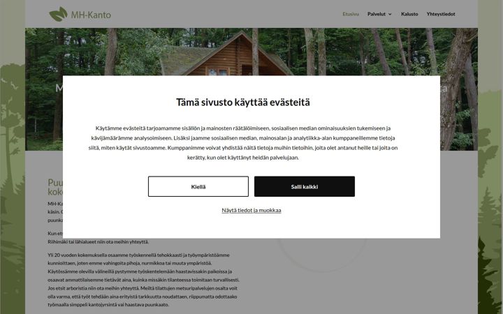 Skjermbilde av mhkanto.fi