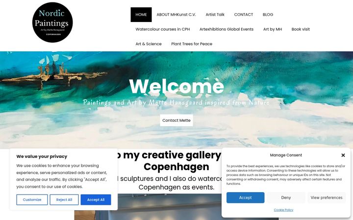 Screenshot of mhkunst.com