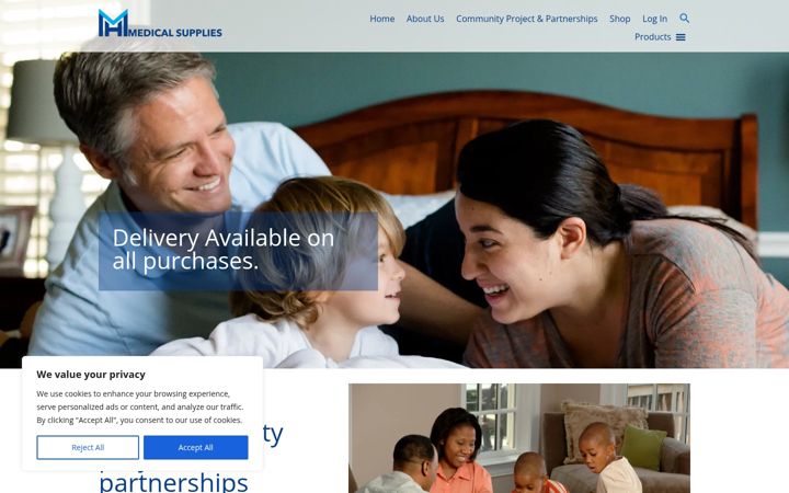 Screenshot of mhmedicals.com