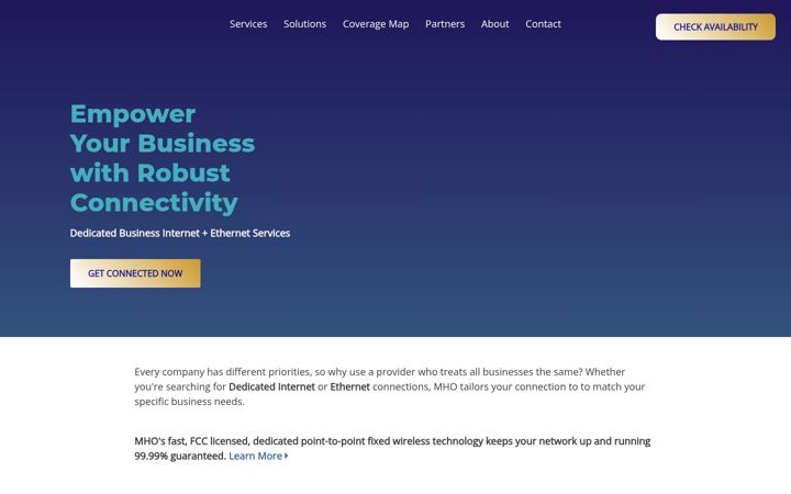 Screenshot of mho.net