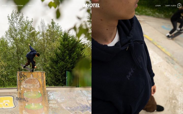 Screenshot of mhotelskateboards.com