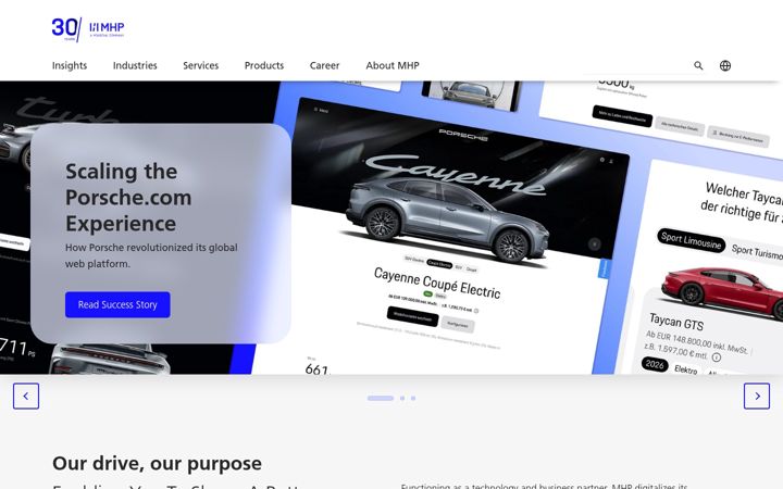 Screenshot of mhp.com