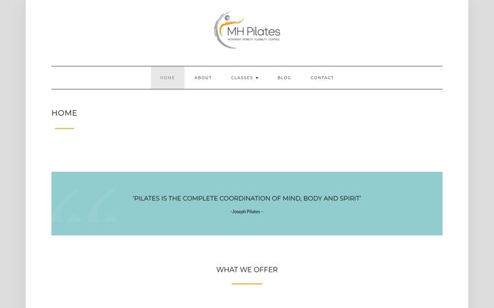 Screenshot of mhpilatespod.com