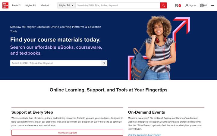 Screenshot of mhprofessional.com