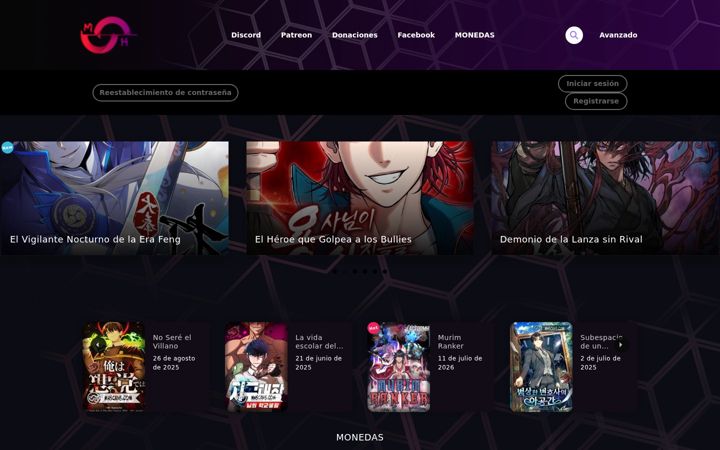 Screenshot of mhscans.com