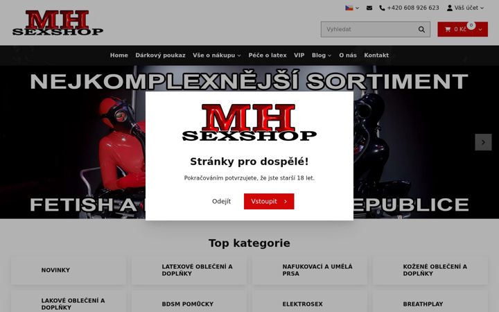 Screenshot of mhsexshop.com
