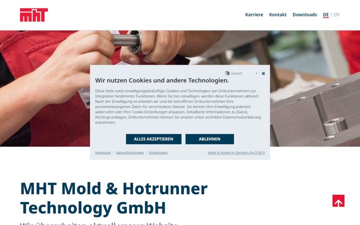 Screenshot of mht-ag.com
