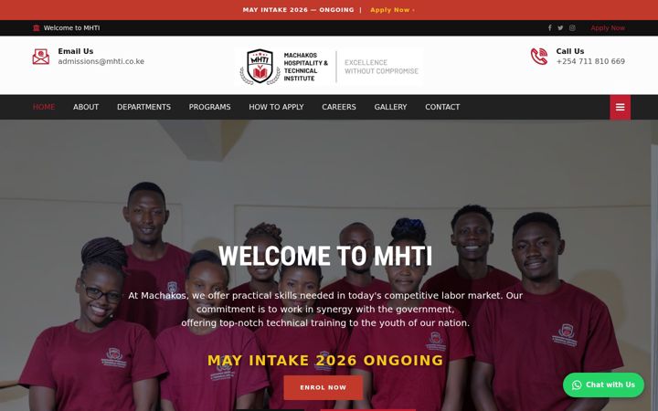 Screenshot of mhti.co.ke