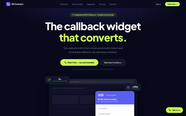 Ekrano kopija mi-connect.co.uk