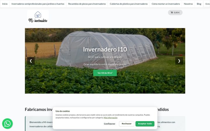Screenshot of mi-invernadero.com