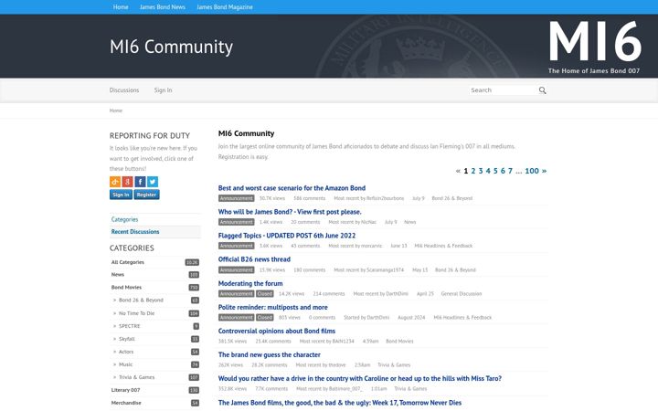 Screenshot του mi6community.com