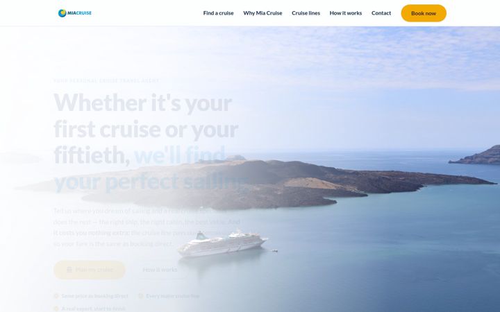 Screenshot of miacruise.com