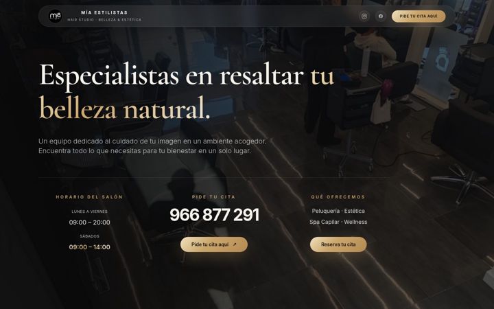 Screenshot of miaestilistas.com