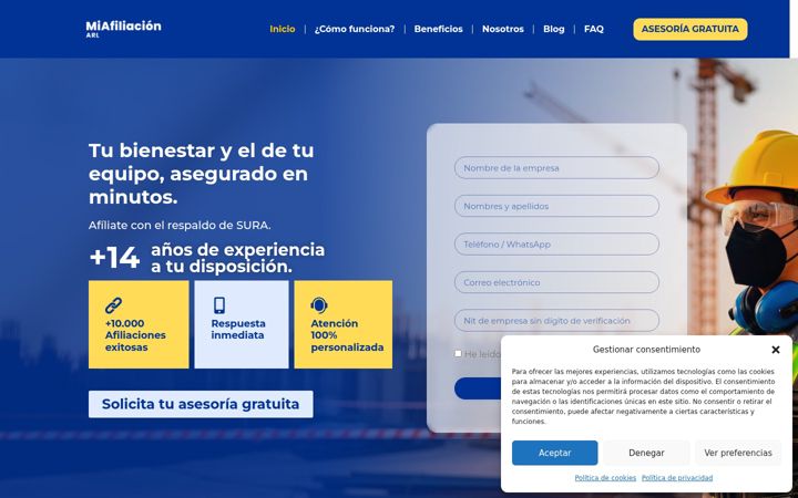 Screenshot of miafiliacion.com