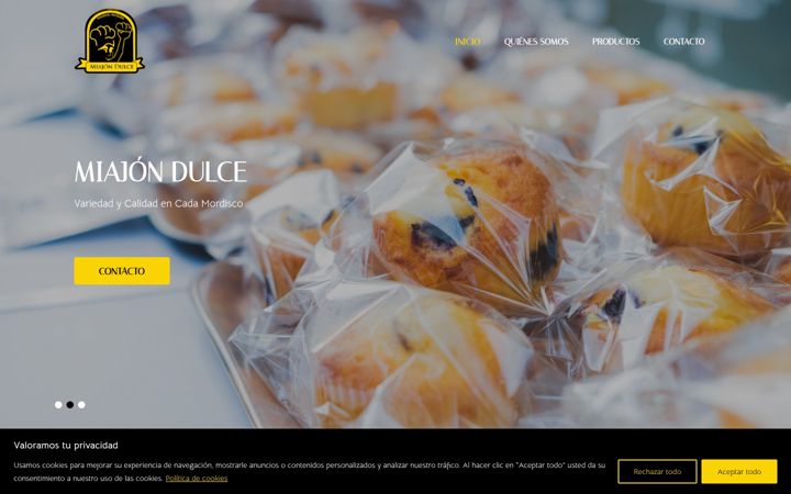 Screenshot of miajondulce.com