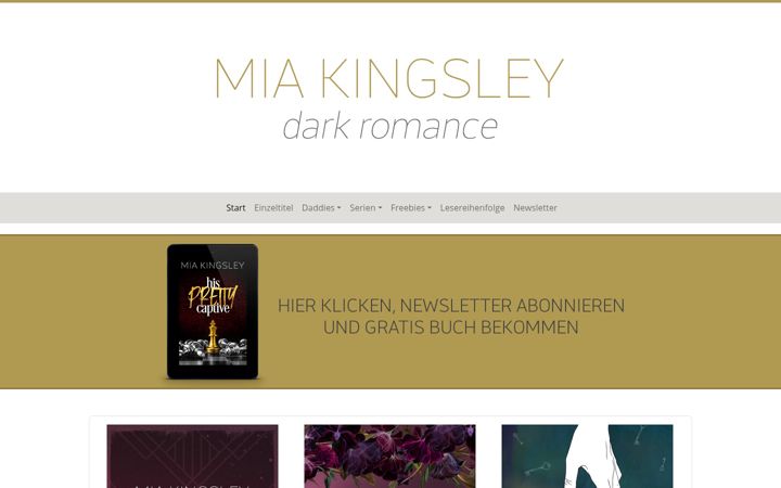 Screenshot of miakingsley.com
