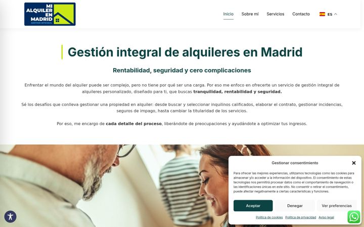 Screenshot of mialquilerenmadrid.com
