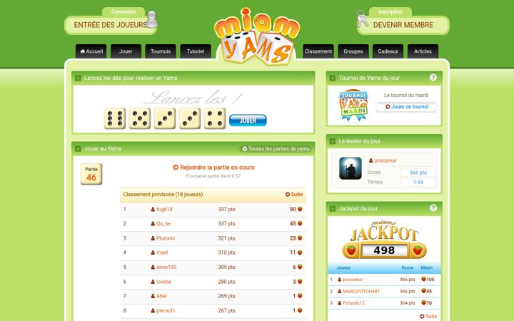 Screenshot of miam-yams.com