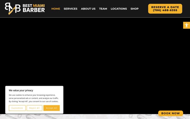 Screenshot of miamibestbarber.com